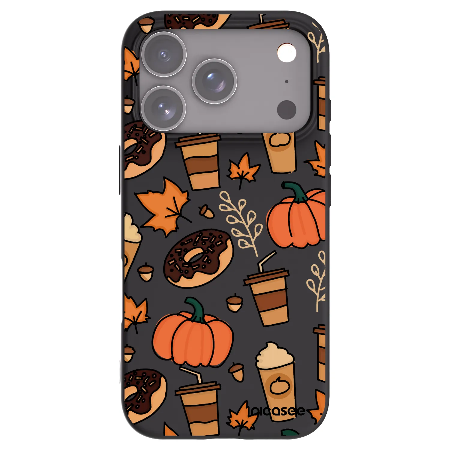 Picasee silikonowe czarne etui na Apple iPhone 17 Pro - Fallovers