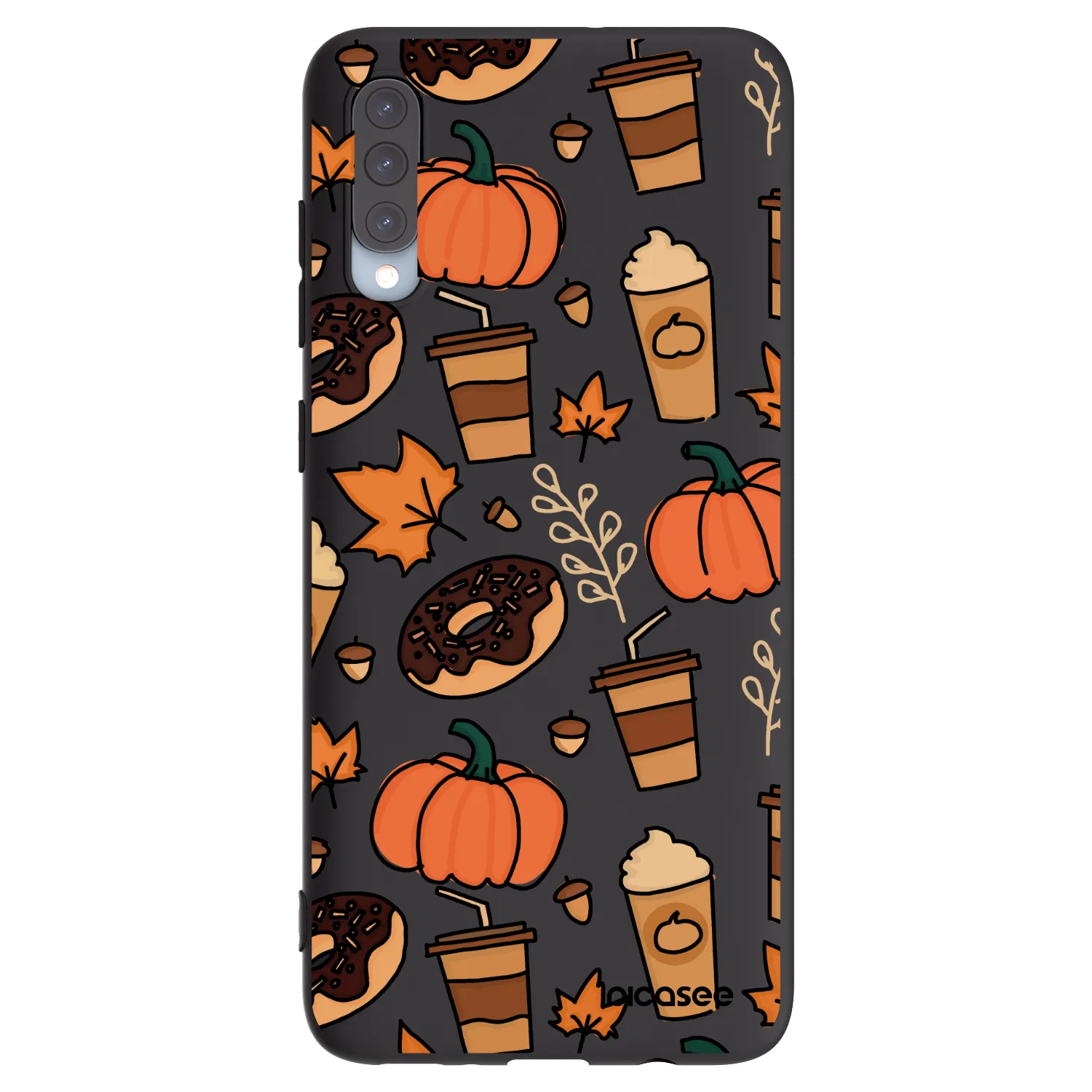 Picasee silikonowe czarne etui na Samsung Galaxy A70 A705F - Fallovers