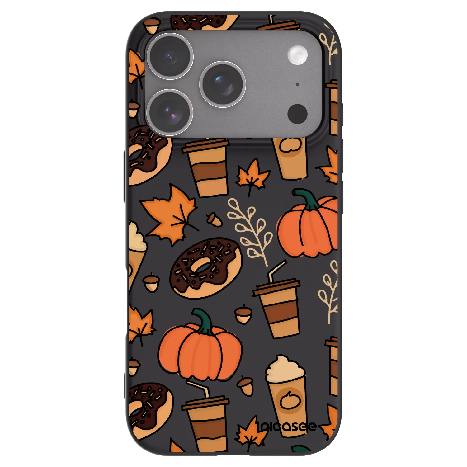 Picasee silikonowe czarne etui na Apple iPhone 18 Pro - Fallovers
