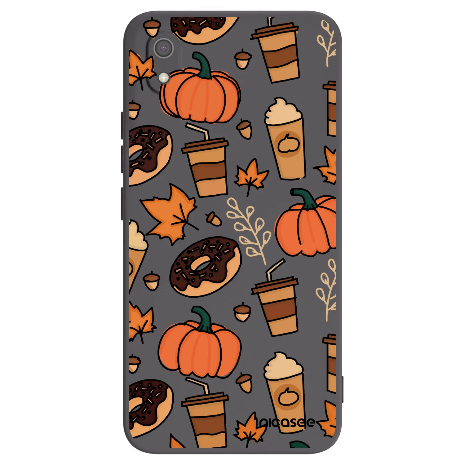 Picasee silikonowe czarne etui na Xiaomi Redmi 7A - Fallovers