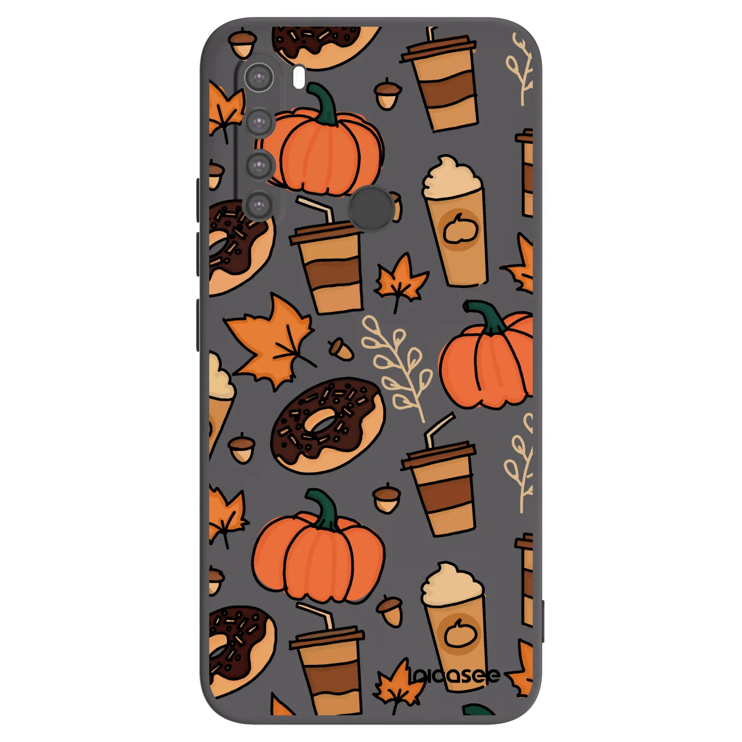Picasee silikonowe czarne etui na Xiaomi Redmi Note 8 - Fallovers