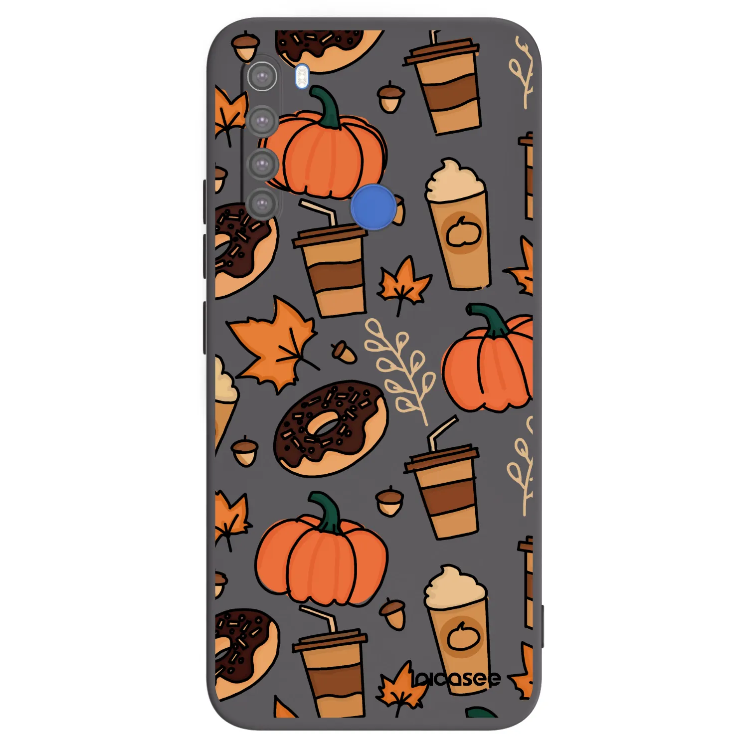 Picasee silikonowe czarne etui na Xiaomi Redmi Note 8T - Fallovers