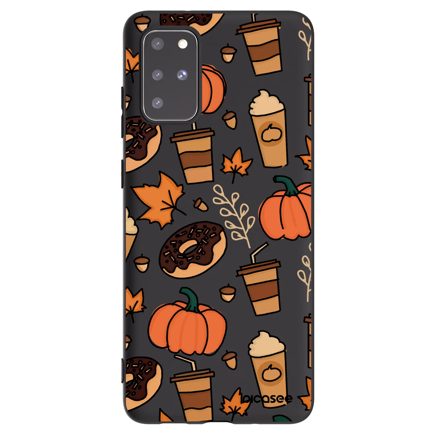 Picasee silikonowe czarne etui na Samsung Galaxy S20+ G985F - Fallovers