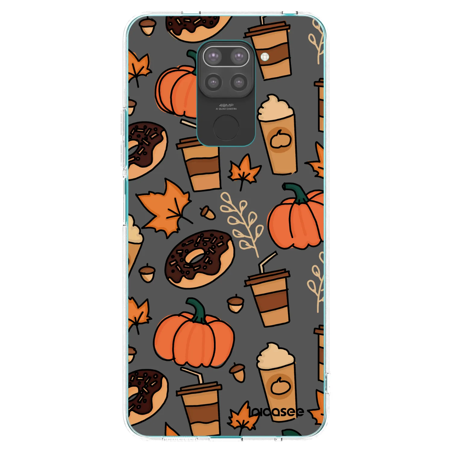 Picasee silikonowe czarne etui na Xiaomi Redmi Note 9 - Fallovers