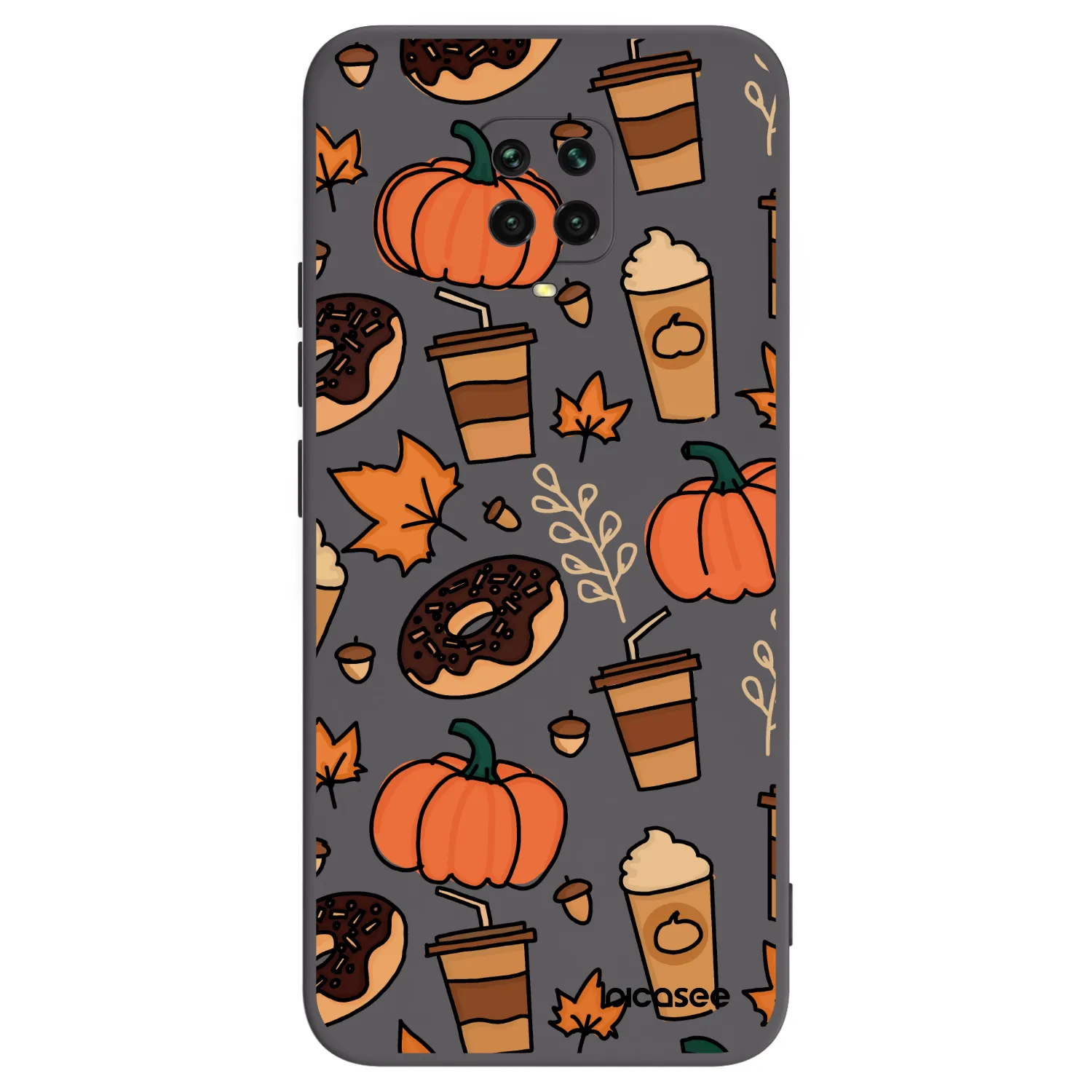Picasee silikonowe czarne etui na Xiaomi Redmi Note 9S - Fallovers