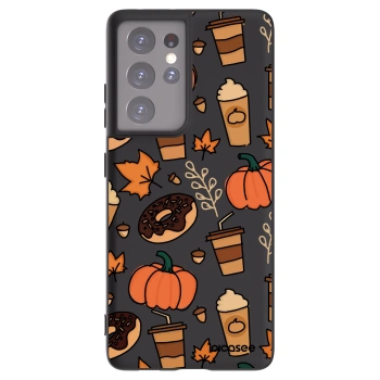 Picasee silikonowe czarne etui na Samsung Galaxy S21 Ultra 5G G998B - Fallovers