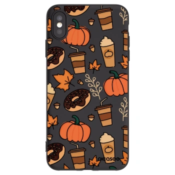 Picasee silikonowe czarne etui na Apple iPhone XS Max - Fallovers