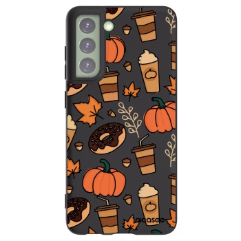 Picasee silikonowe czarne etui na Samsung Galaxy S21 FE 5G - Fallovers