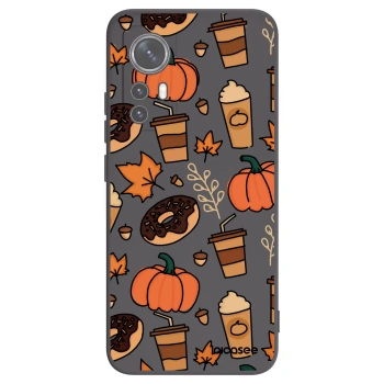 Picasee silikonowe czarne etui na Xiaomi 12 - Fallovers
