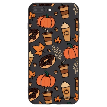 Picasee silikonowe czarne etui na Apple iPhone 8 Plus - Fallovers