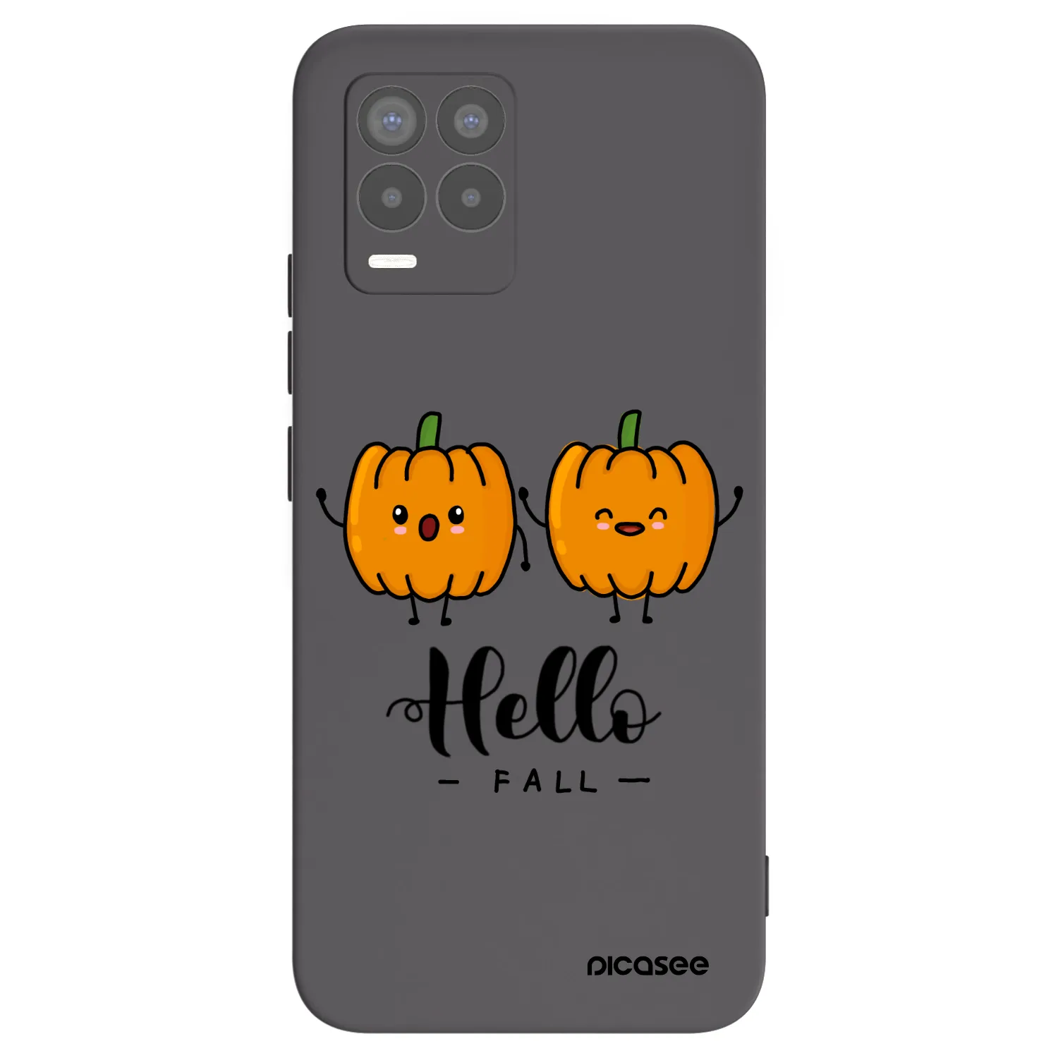 Picasee silikonowe czarne etui na Realme 8 Pro - Hallo Fall
