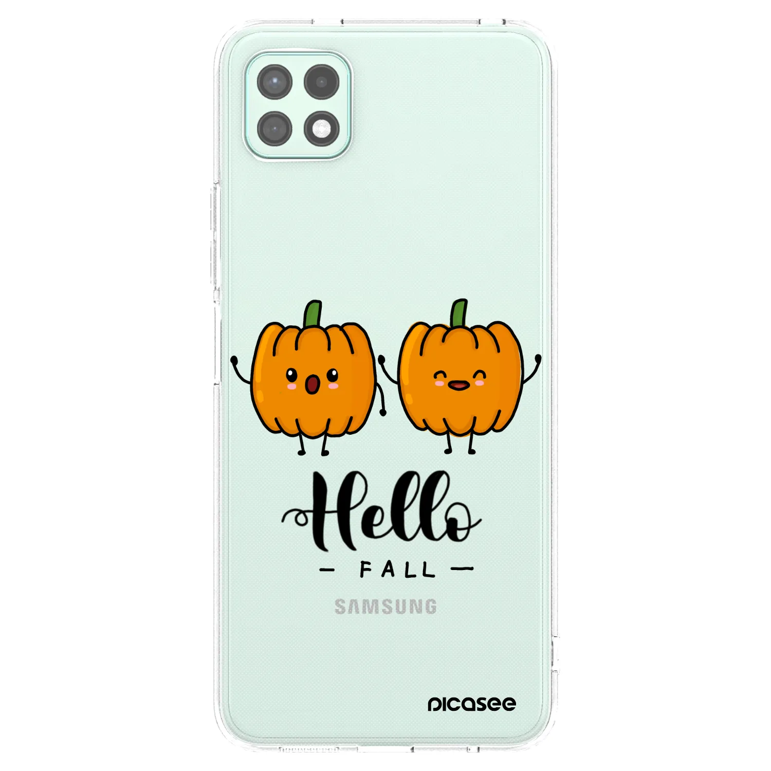 Picasee silikonowe przeźroczyste etui na Samsung Galaxy A22 A226B 5G - Hallo Fall
