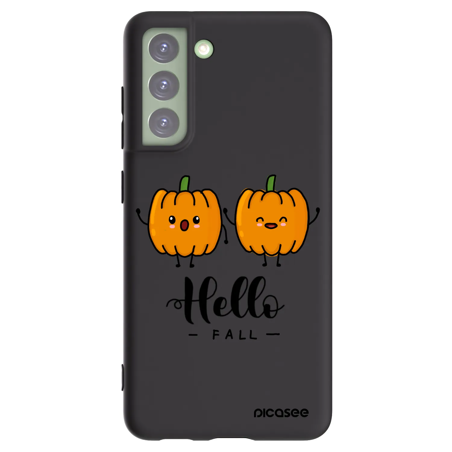 Picasee silikonowe czarne etui na Samsung Galaxy S21 FE 5G - Hallo Fall
