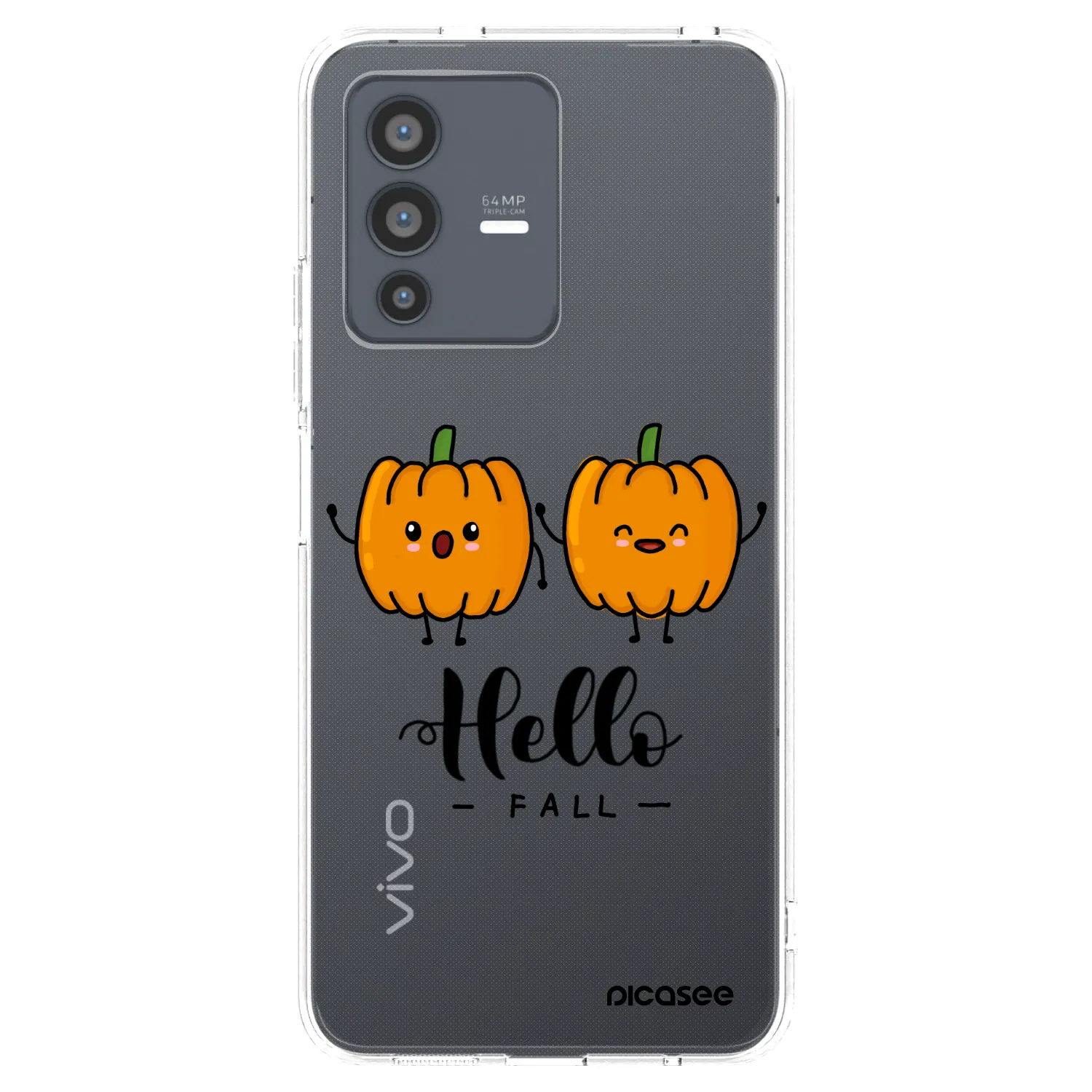 Picasee silikonowe przeźroczyste etui na Vivo V23 5G - Hallo Fall