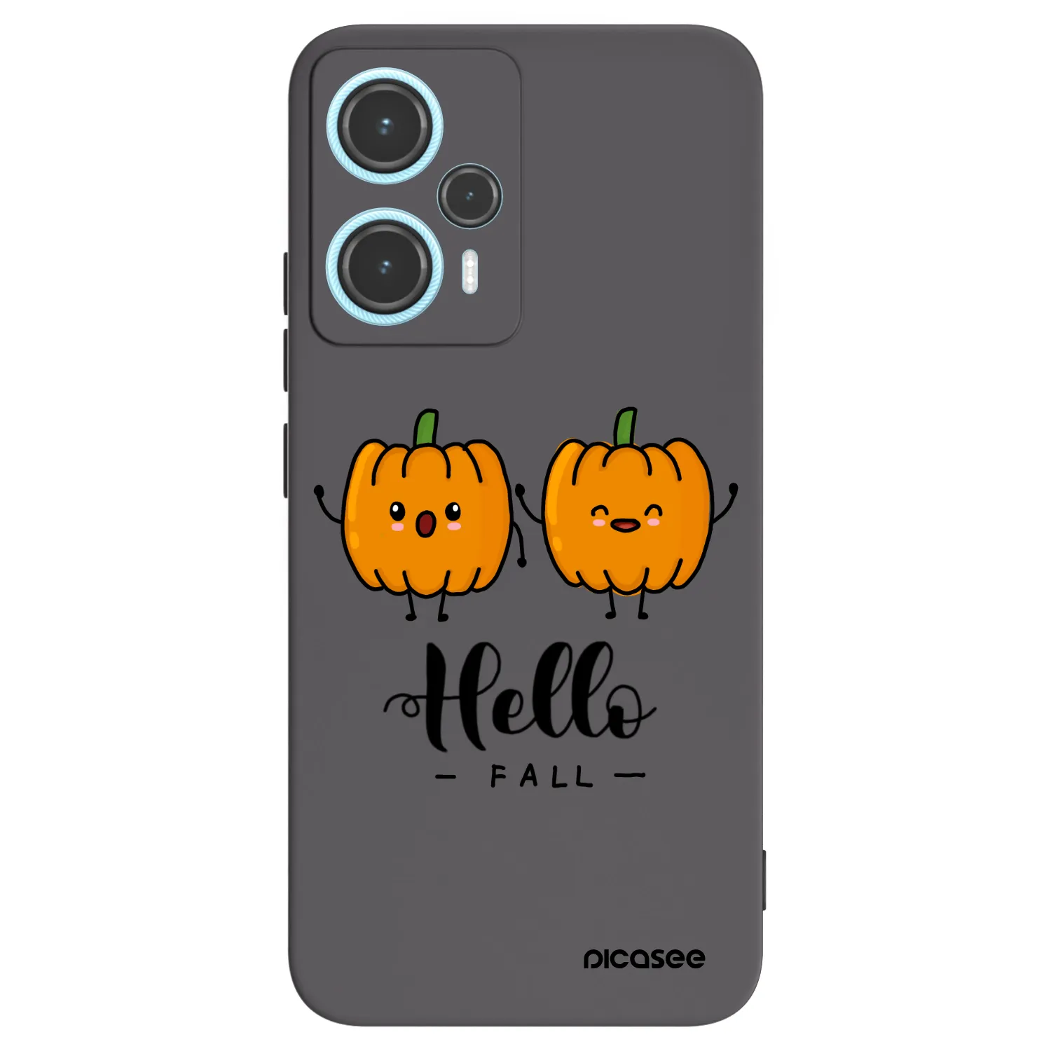 Picasee silikonowe czarne etui na Xiaomi Poco F5 - Hallo Fall
