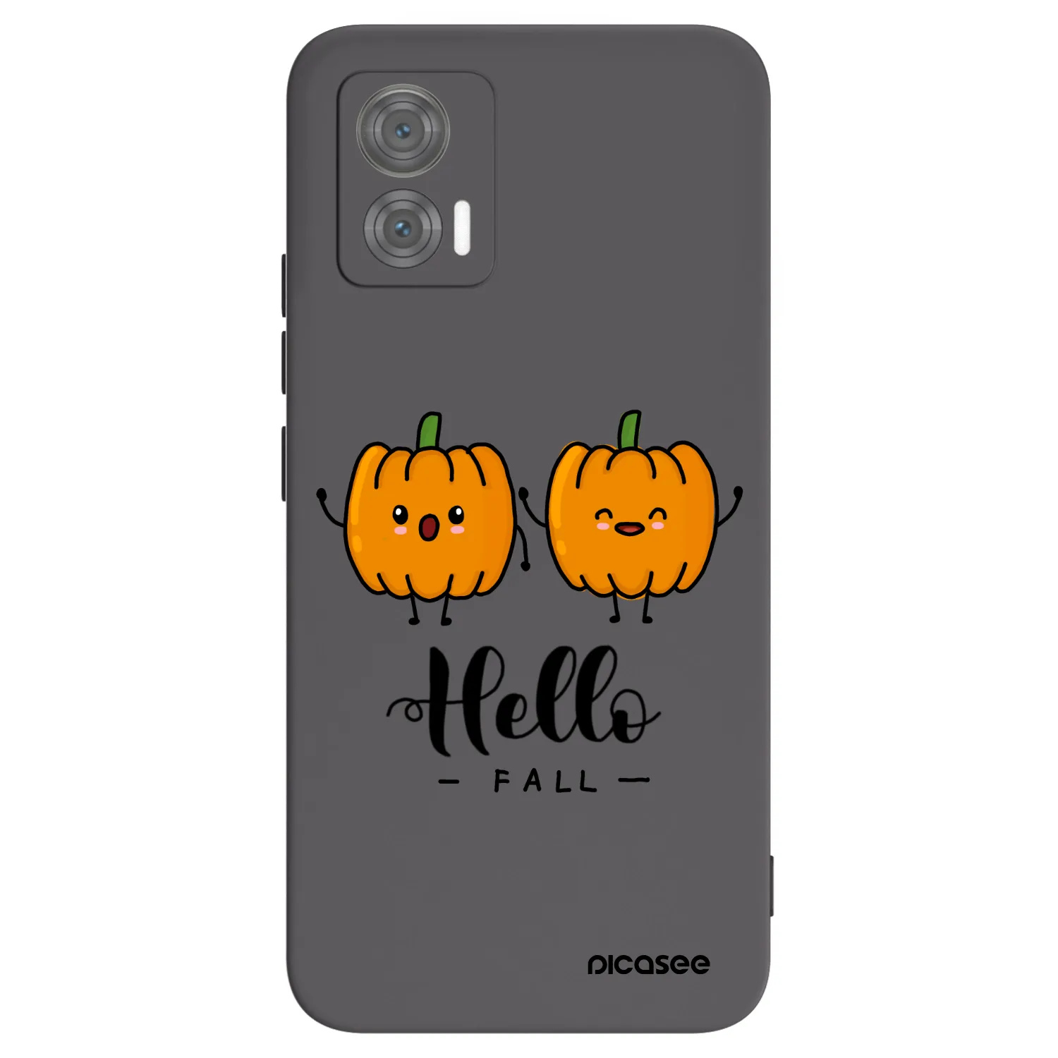 Picasee silikonowe czarne etui na Motorola Edge 30 Neo - Hallo Fall