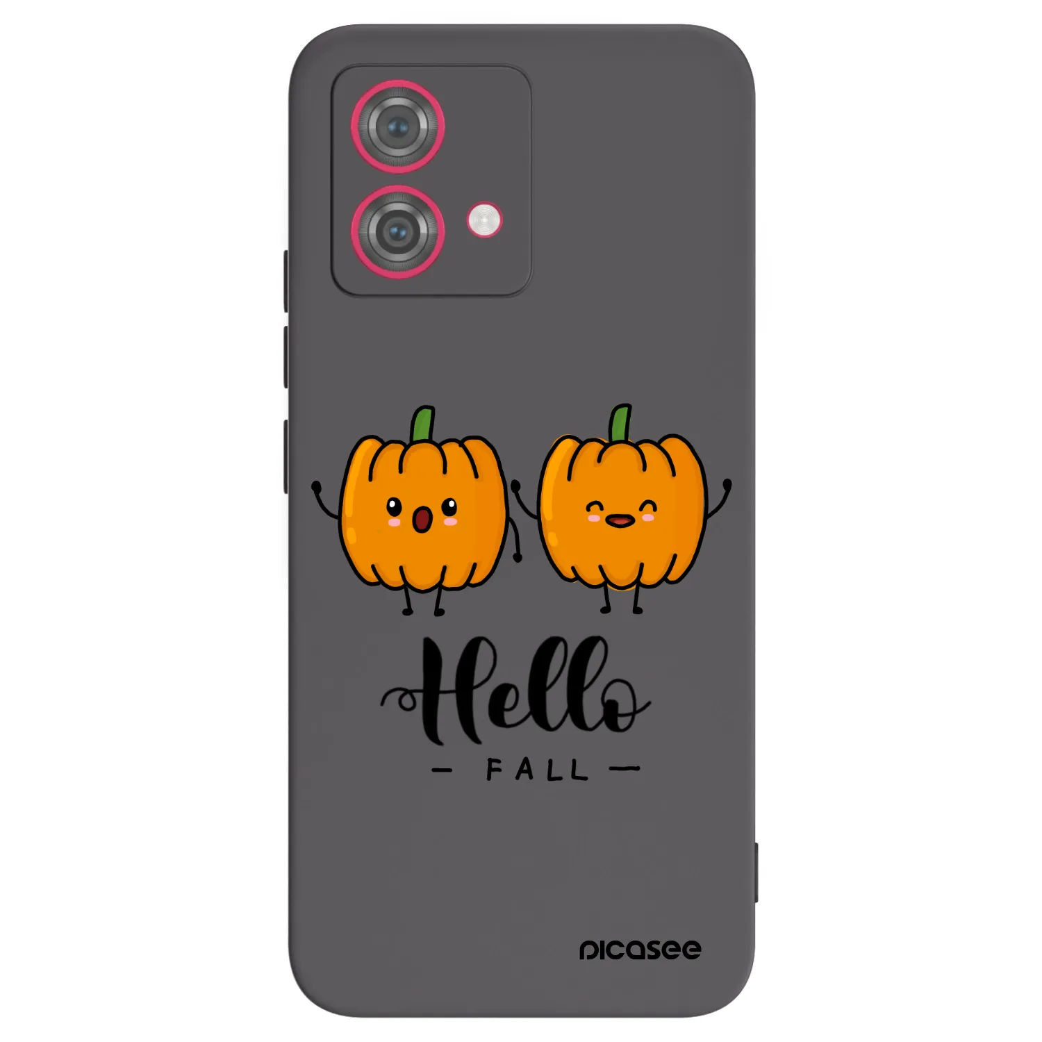 Picasee silikonowe czarne etui na Motorola Moto G84 5G - Hallo Fall