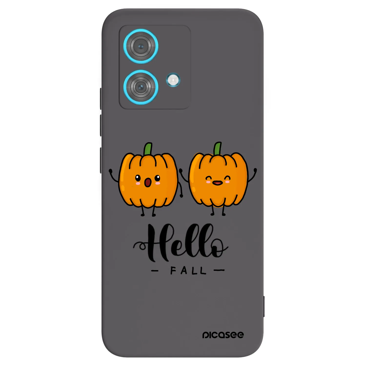 Picasee silikonowe czarne etui na Motorola Edge 40 Neo - Hallo Fall