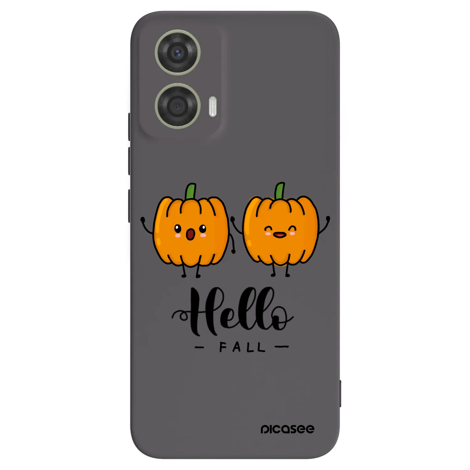 Picasee silikonowe czarne etui na Motorola Moto G24 - Hallo Fall