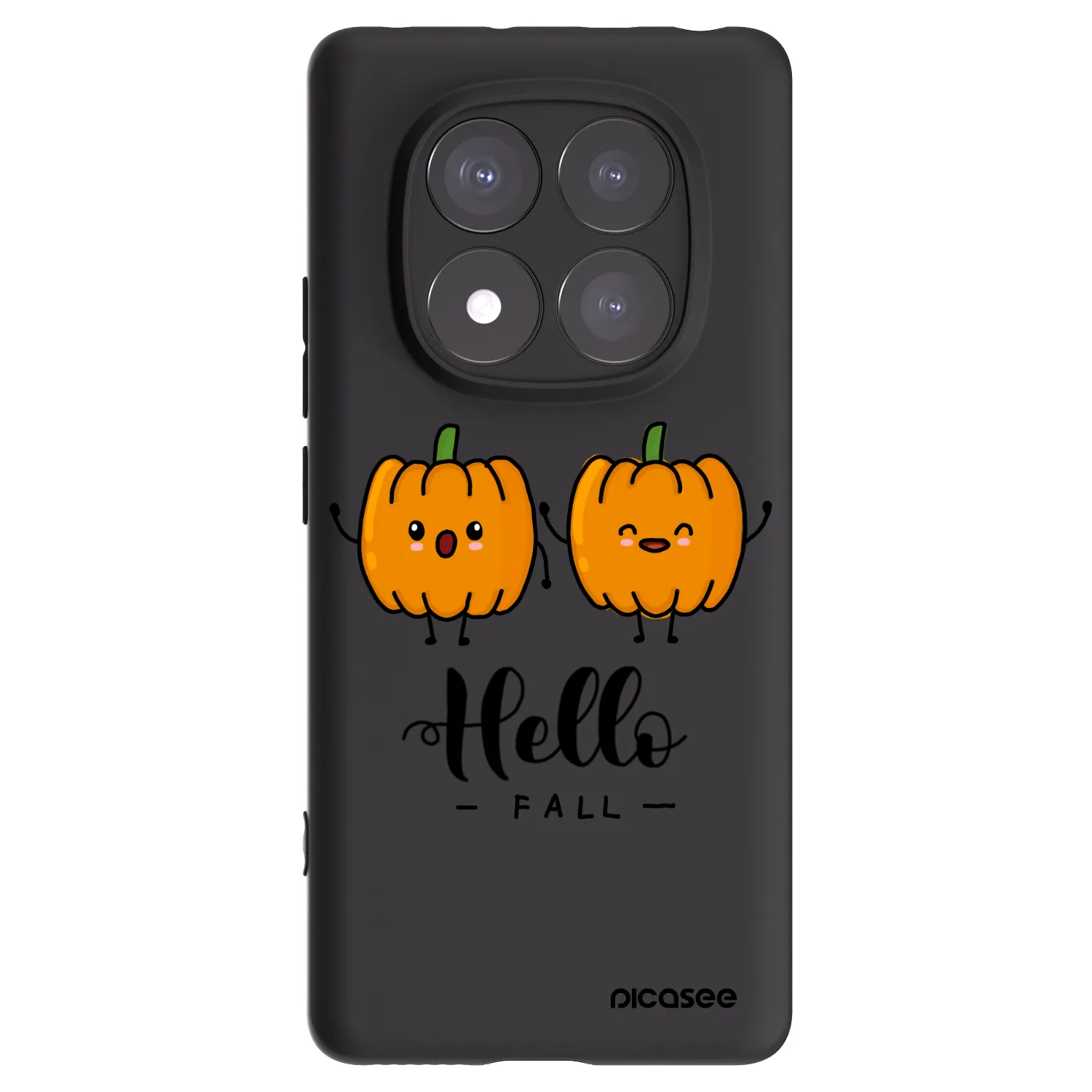 Picasee silikonowe czarne etui na Xiaomi Redmi Note 14 Pro 5G - Hallo Fall