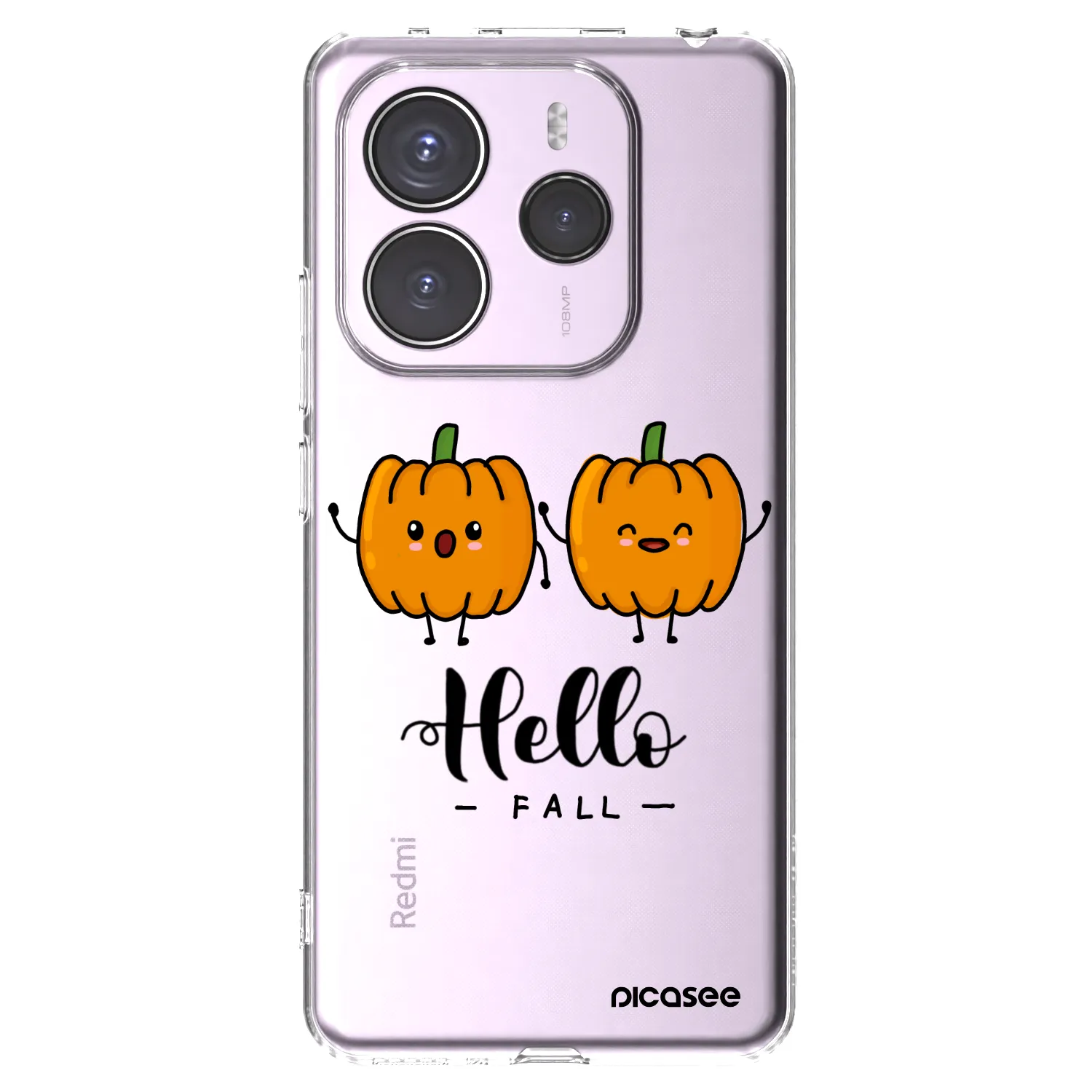 Picasee silikonowe przeźroczyste etui na Xiaomi Redmi Note 14 5G - Hallo Fall
