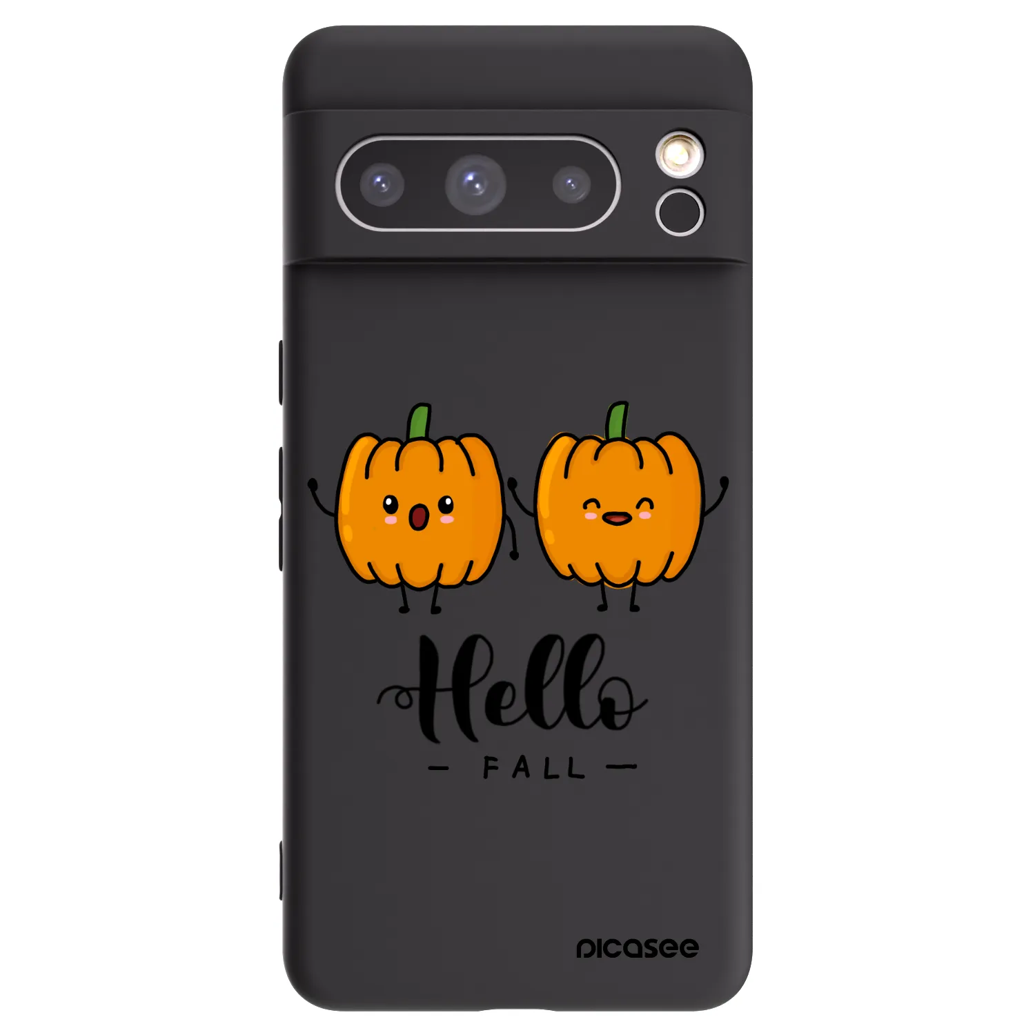 Picasee silikonowe czarne etui na Google Pixel 8 Pro - Hallo Fall