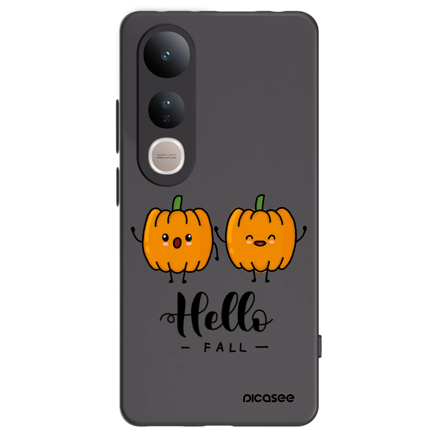 Picasee silikonowe czarne etui na Vivo V50 Lite 5G - Hallo Fall