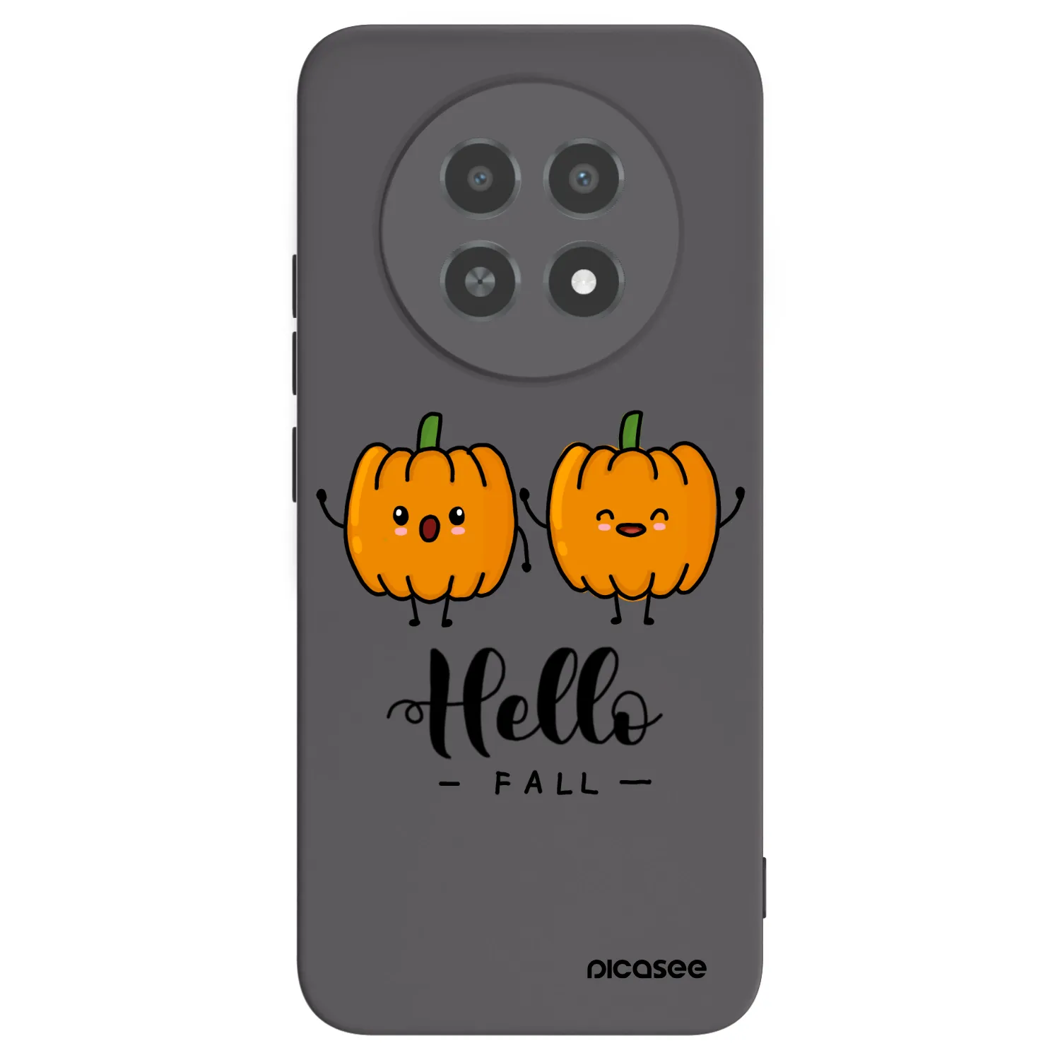 Picasee silikonowe czarne etui na Realme 12X - Hallo Fall