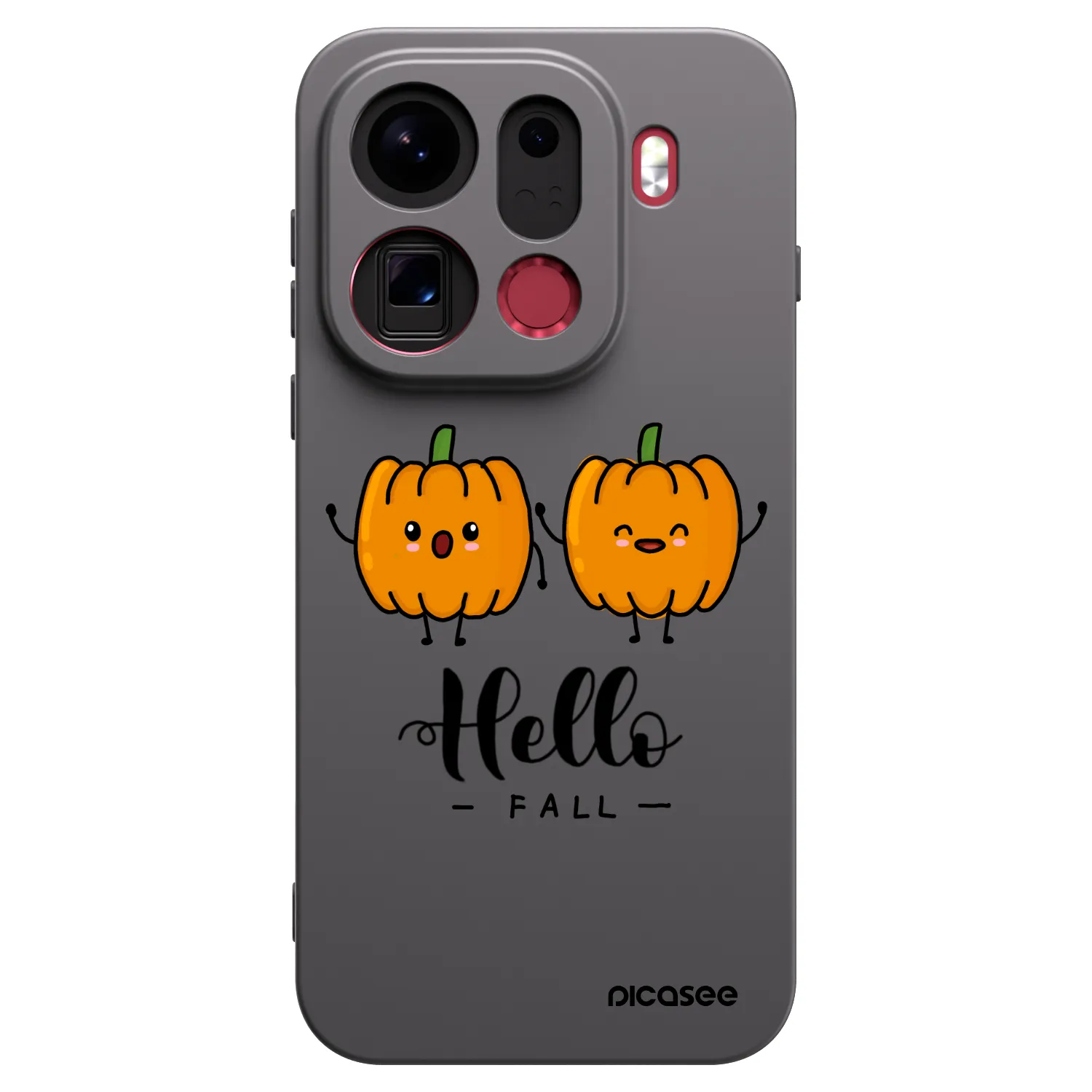 Picasee silikonowe czarne etui na OPPO Find X9 Pro - Hallo Fall
