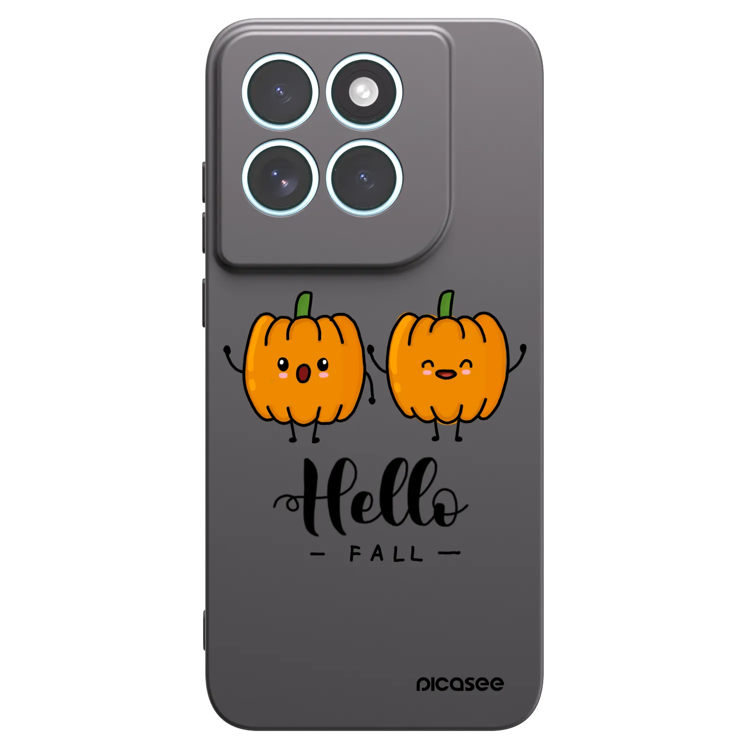 Picasee silikonowe czarne etui na Motorola Edge 70 Fusion - Hallo Fall