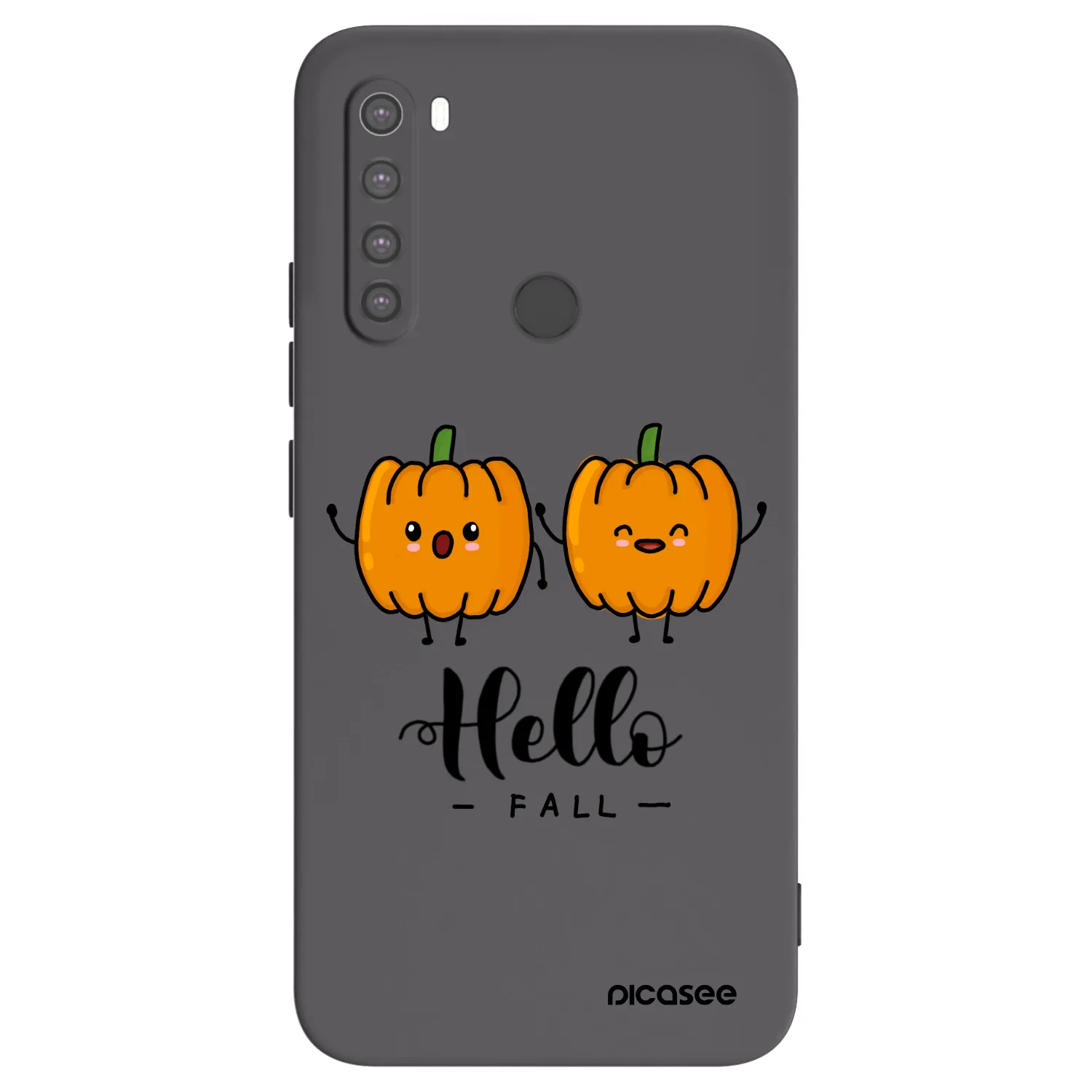 Picasee silikonowe czarne etui na Xiaomi Redmi Note 8 - Hallo Fall