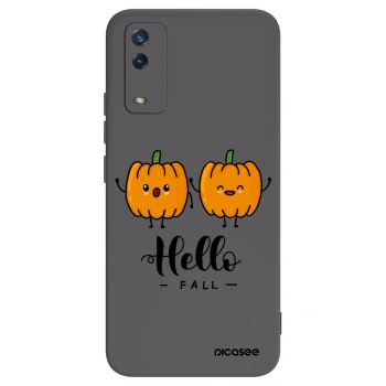 Picasee silikonowe czarne etui na Vivo Y11s - Hallo Fall