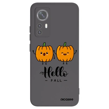 Picasee silikonowe czarne etui na Xiaomi 12 - Hallo Fall
