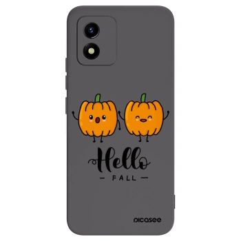 Picasee silikonowe czarne etui na Vivo Y01 - Hallo Fall