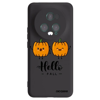 Picasee silikonowe czarne etui na Honor Magic5 Pro - Hallo Fall