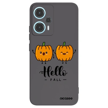 Picasee silikonowe czarne etui na Xiaomi Poco F5 - Hallo Fall