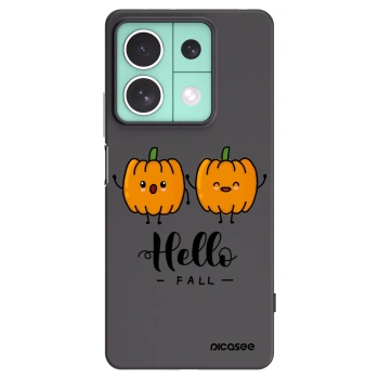 Picasee silikonowe czarne etui na Xiaomi Redmi Note 13 5G - Hallo Fall