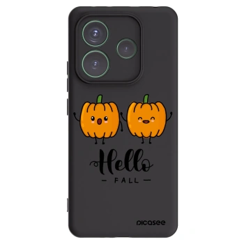 Picasee silikonowe czarne etui na Xiaomi Redmi Note 14 5G - Hallo Fall