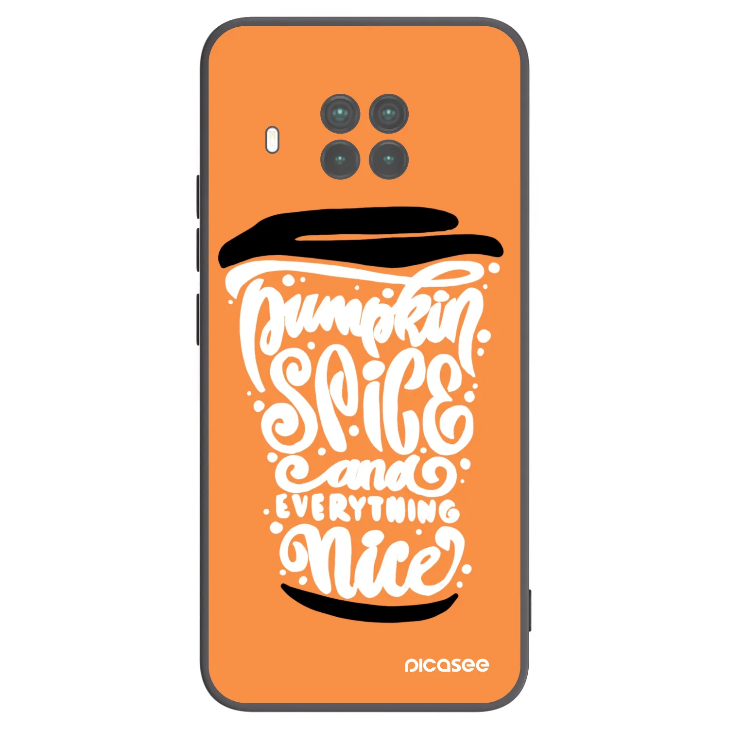 Picasee silikonowe czarne etui na Xiaomi Mi 10T Lite - Pumpkin coffee