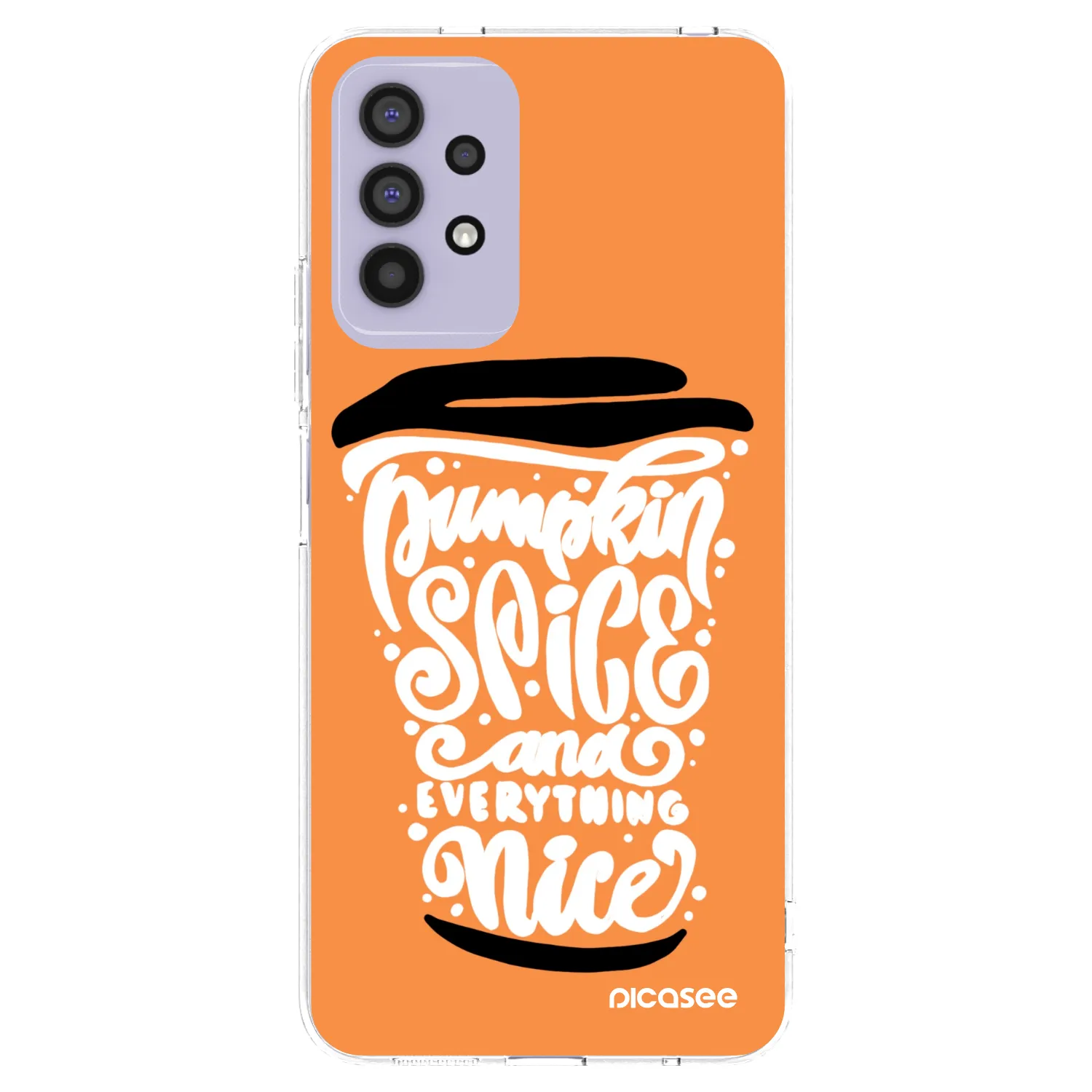 Picasee silikonowe przeźroczyste etui na Samsung Galaxy A32 4G SM-A325F - Pumpkin coffee
