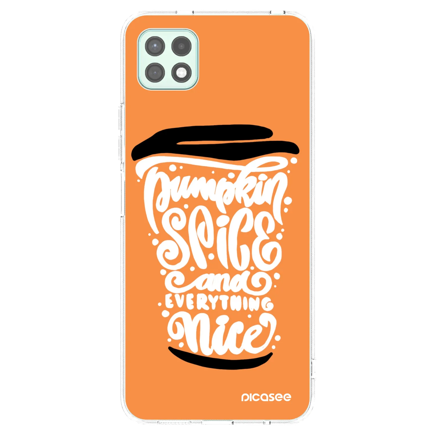 Picasee silikonowe przeźroczyste etui na Samsung Galaxy A22 A226B 5G - Pumpkin coffee