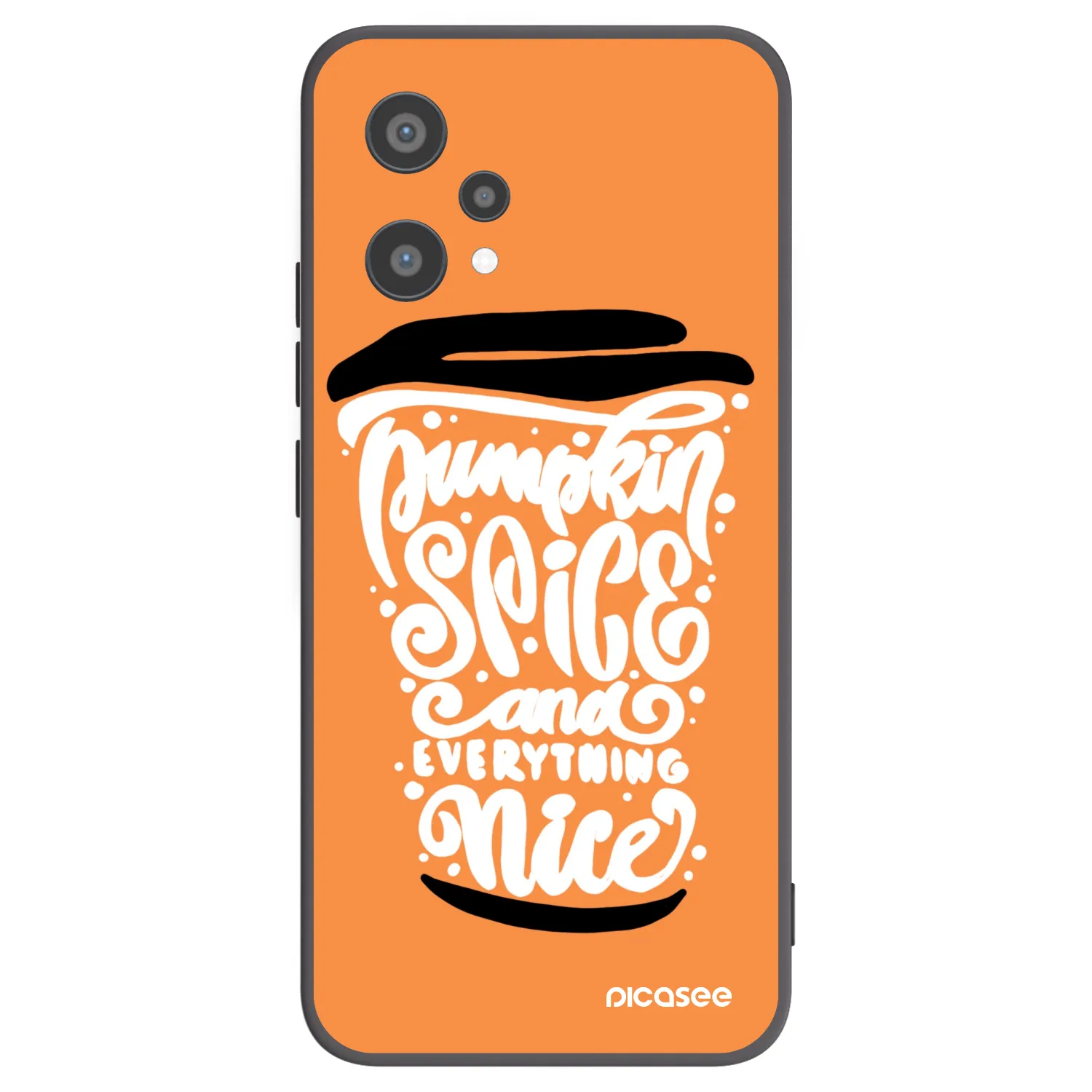 Picasee silikonowe czarne etui na Realme 9 Pro 5G - Pumpkin coffee