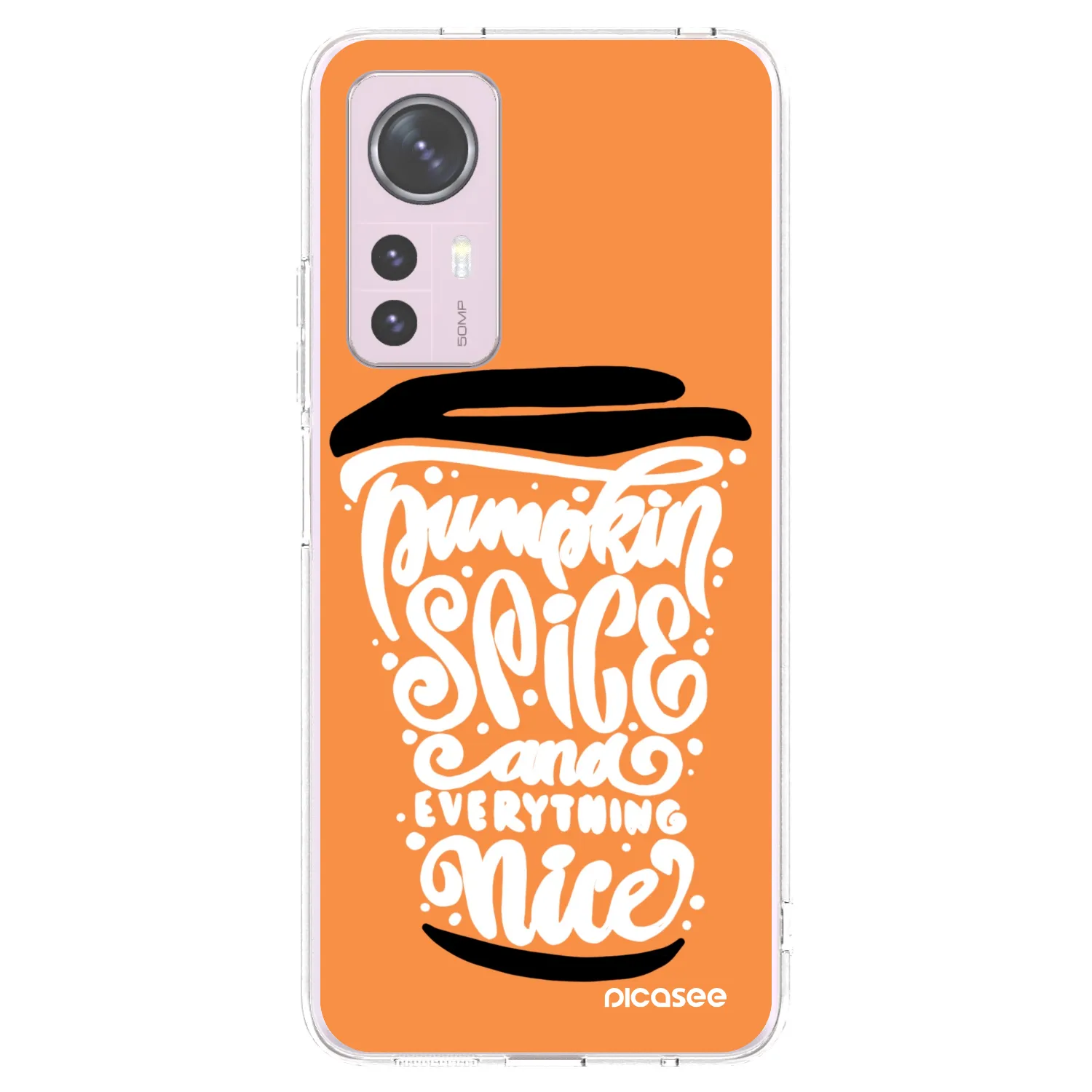Picasee silikonowe przeźroczyste etui na Xiaomi 12 - Pumpkin coffee