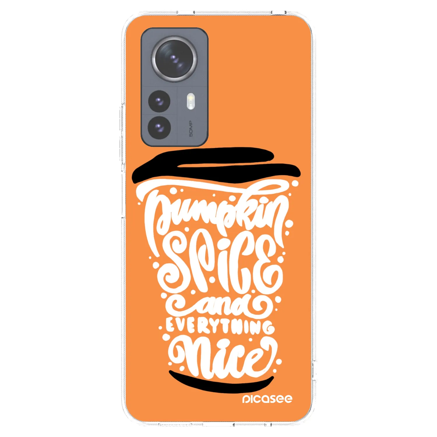 Picasee silikonowe przeźroczyste etui na Xiaomi 12 Pro - Pumpkin coffee