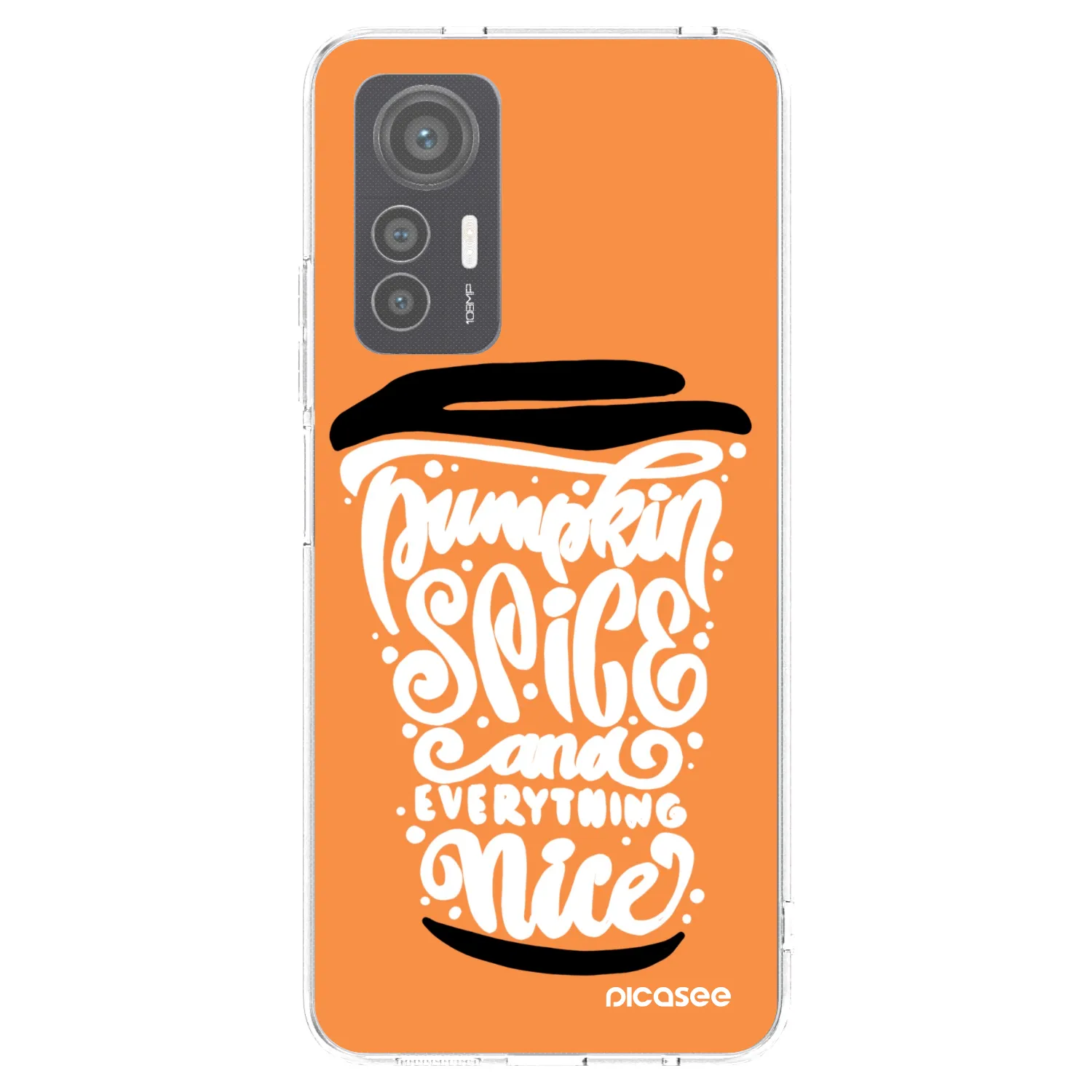 Picasee silikonowe przeźroczyste etui na Xiaomi 12 Lite - Pumpkin coffee