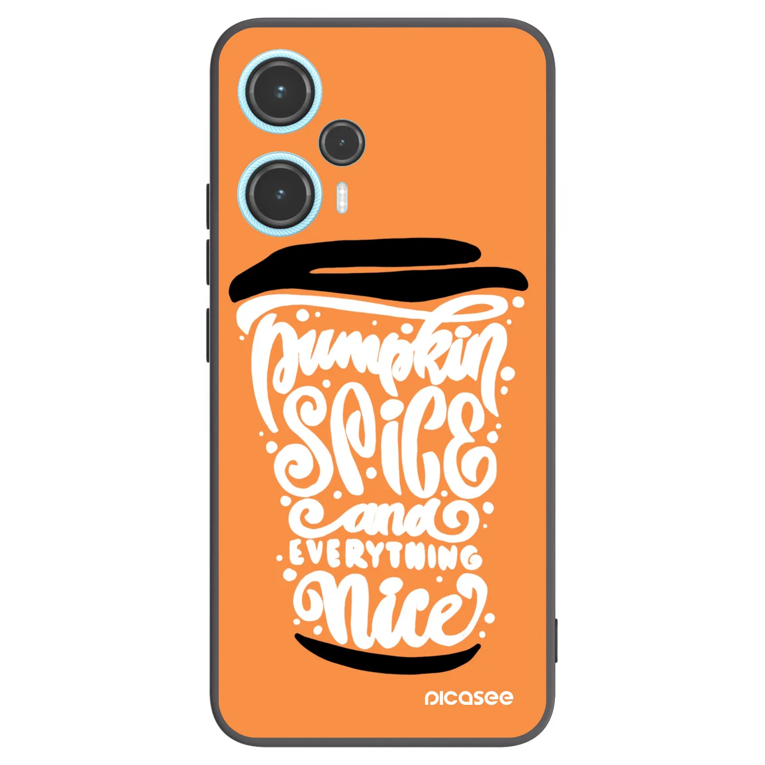 Picasee silikonowe czarne etui na Xiaomi Poco F5 - Pumpkin coffee