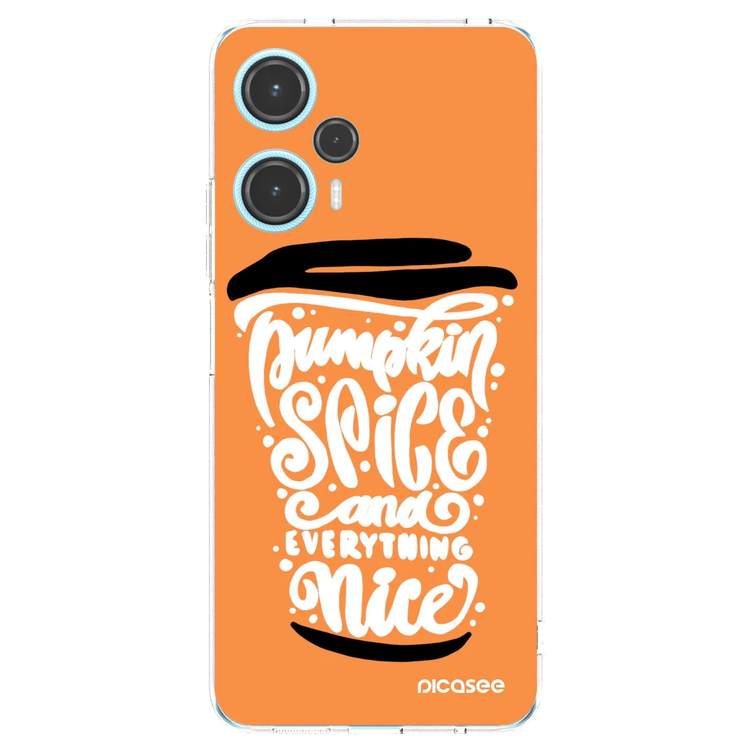 Picasee silikonowe przeźroczyste etui na Xiaomi Poco F5 - Pumpkin coffee