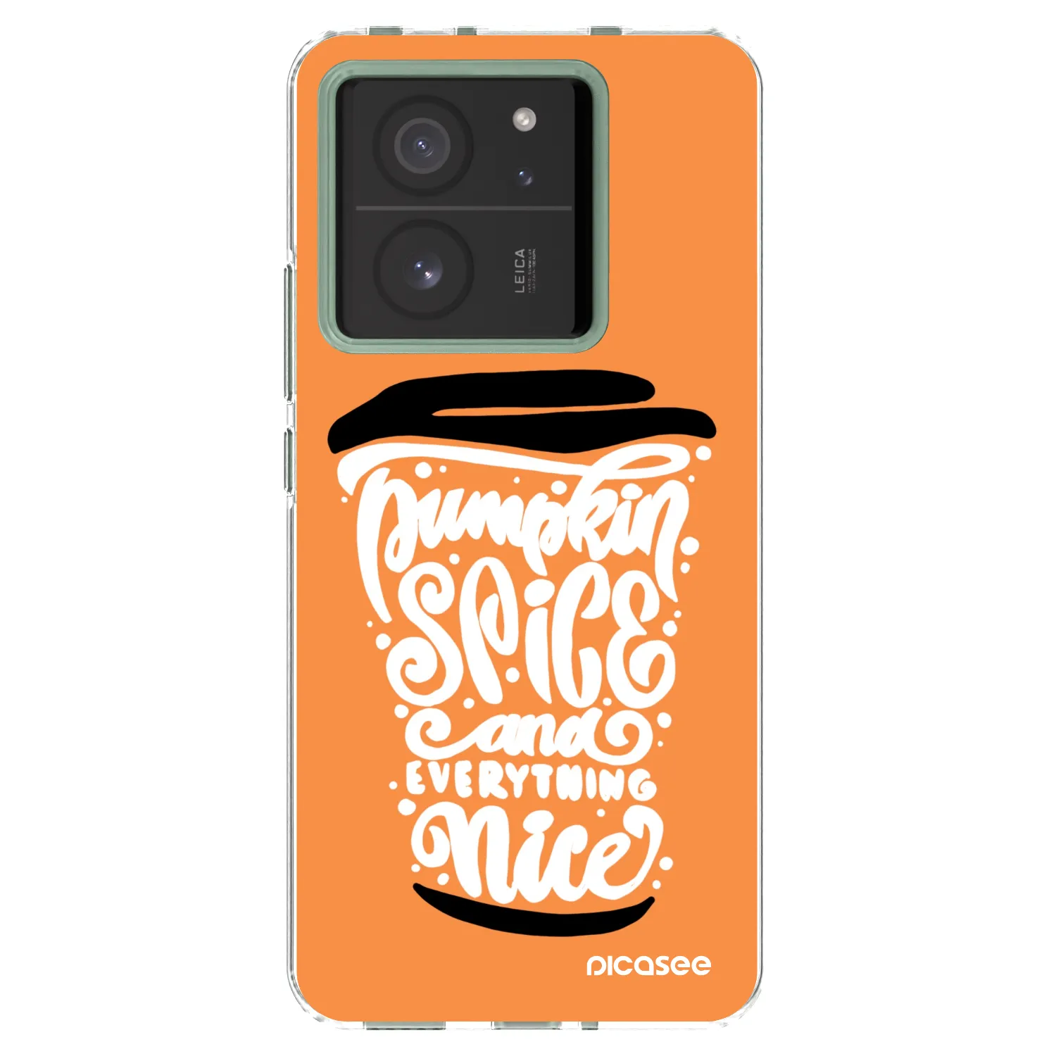 Picasee silikonowe przeźroczyste etui na Xiaomi 13T Pro - Pumpkin coffee