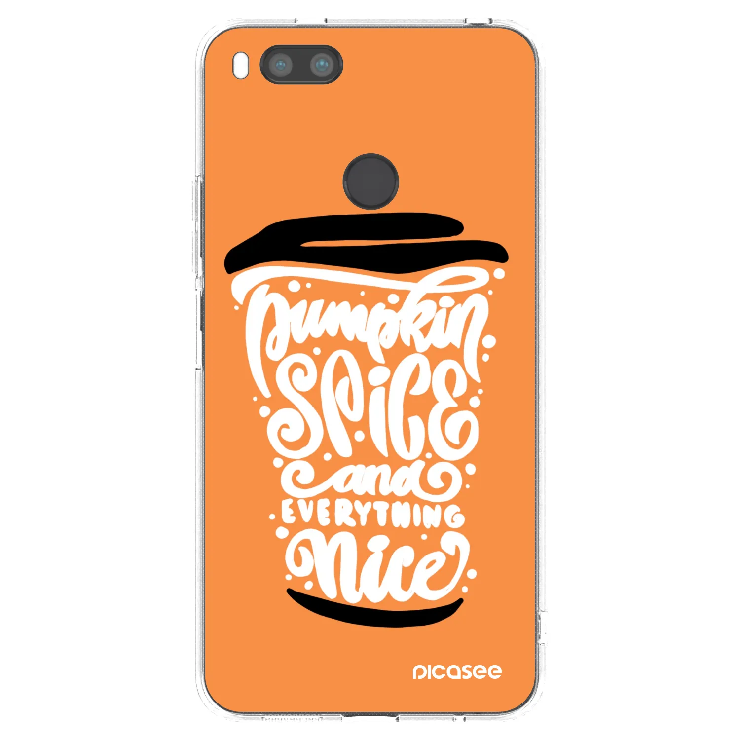 Picasee silikonowe przeźroczyste etui na Xiaomi Mi A1 Global - Pumpkin coffee