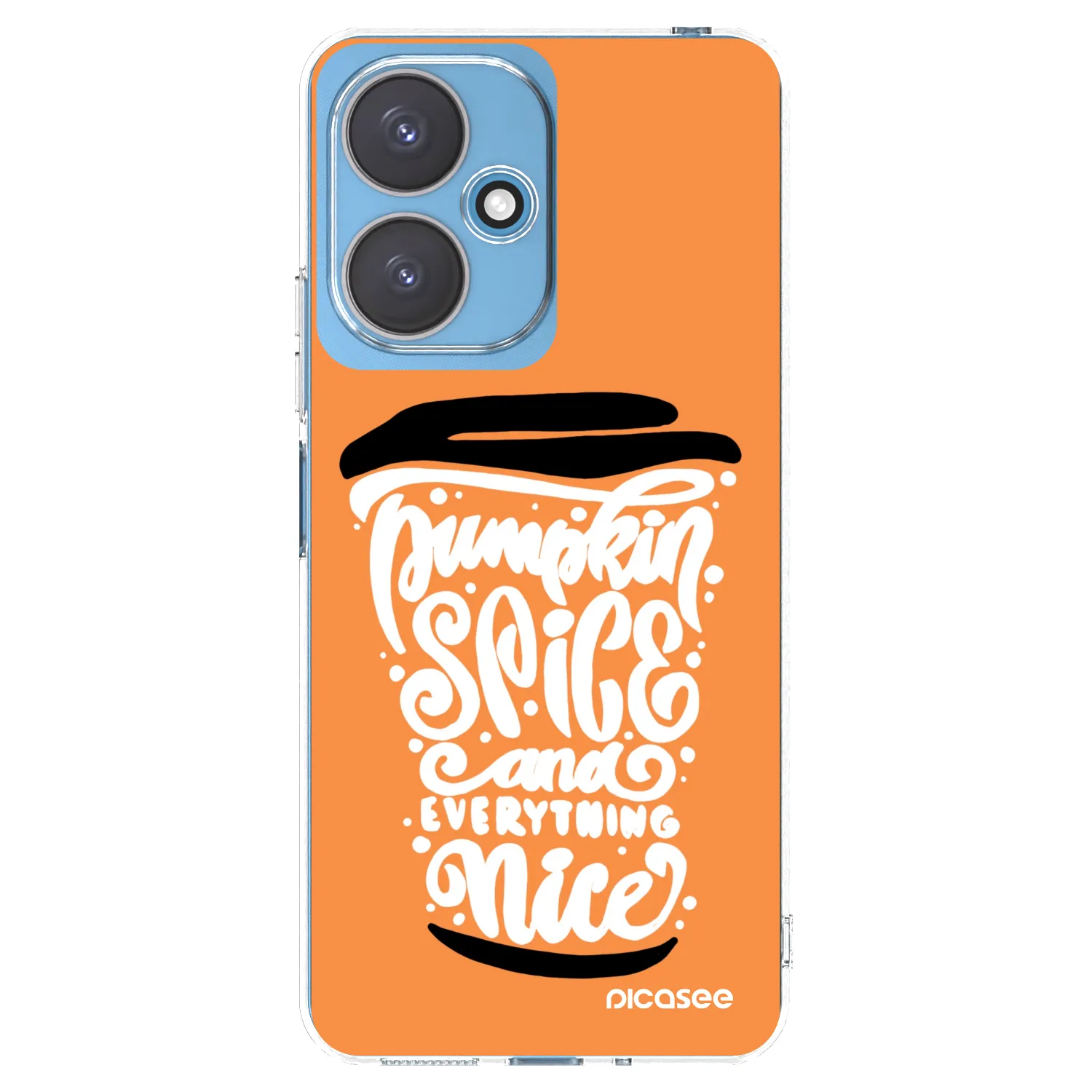 Picasee silikonowe przeźroczyste etui na Xiaomi Redmi 13C 5G - Pumpkin coffee